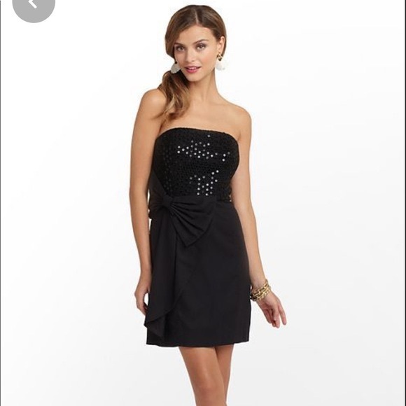 Strapless Black Lily Pulitzer Putting on the Glitz - Picture 4 of 5